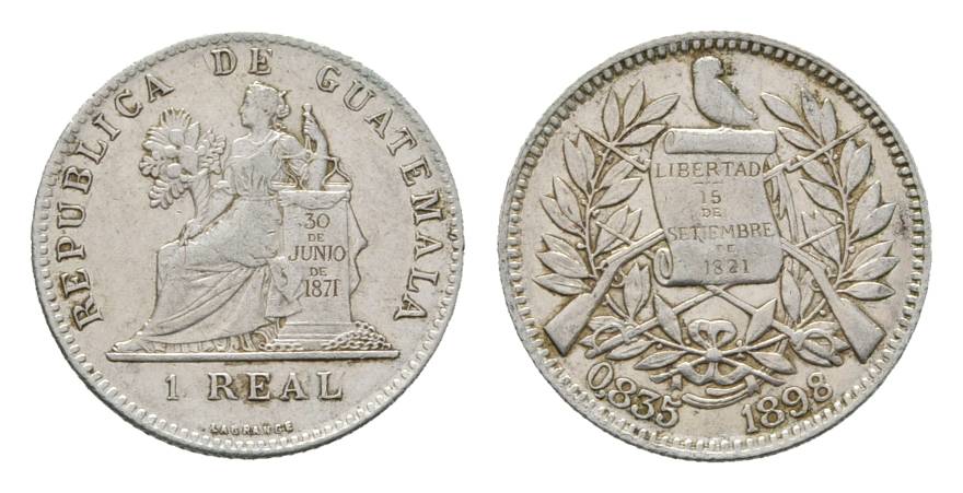  Guatemala, 1 Real, 1898   