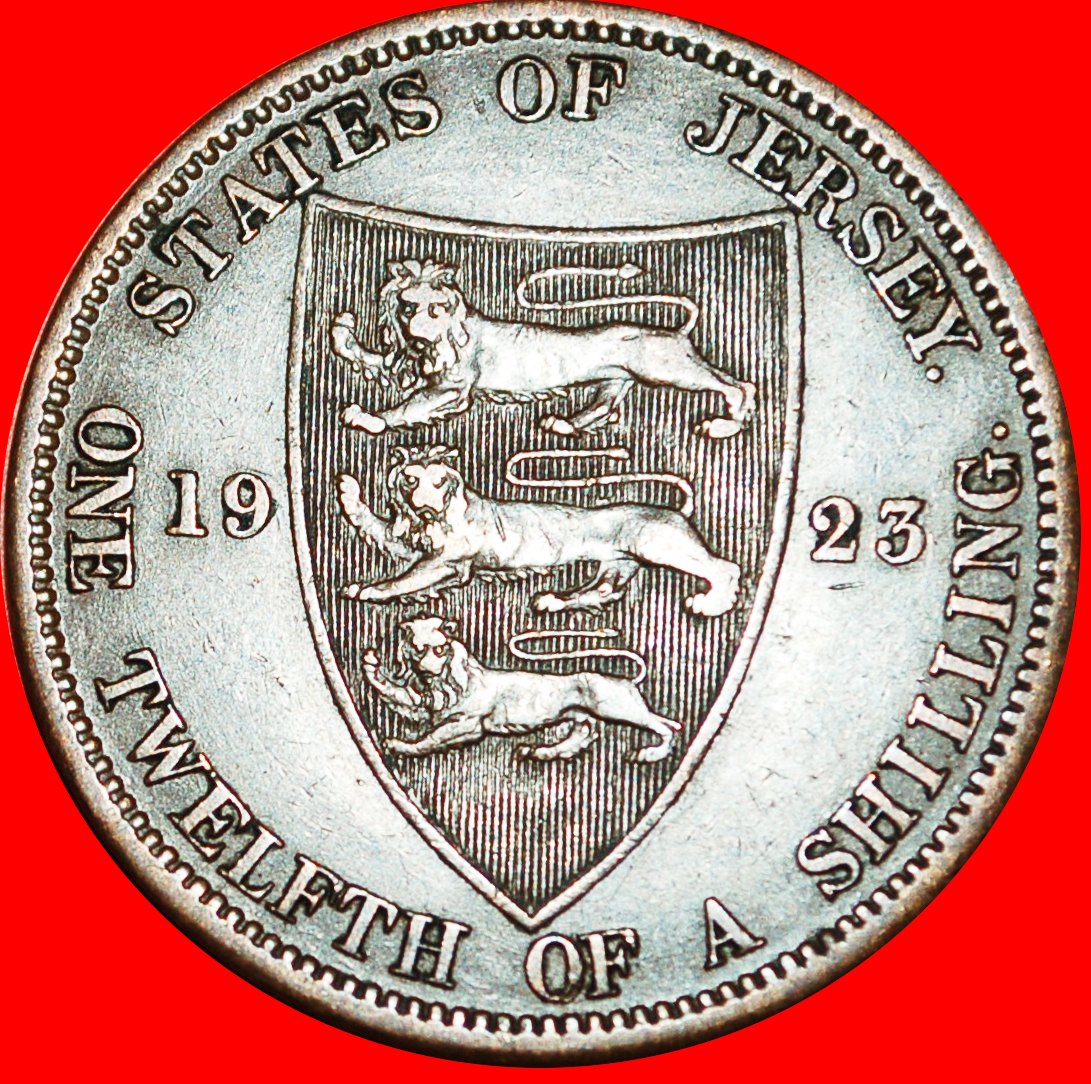  * GREAT BRITAIN: JERSEY ★ OLD TYPE 1/12 SHILLING 1923! LOW START ★ NO RESERVE!   