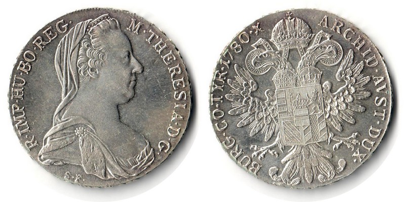  Österreich Maria Theresia Taler 1780  FM-Frankfurt Feingewicht: 23,37g Silber vorzüglich   