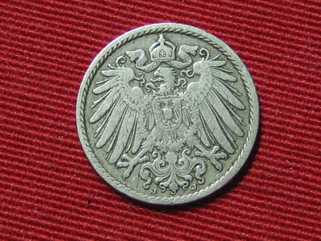  KR 5 Pfennig 1903 J seltener   