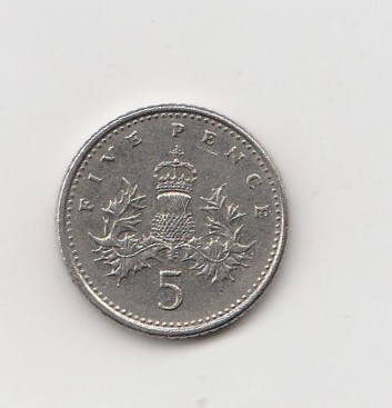  Großbritannien 5 Pence 1990  (I231)   