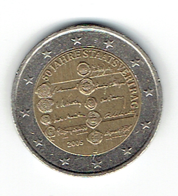  2 Euro Österreich 2005 (50 Jahre Staatsvertrag)(g1114)   