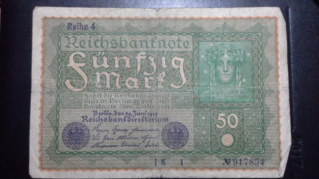  50 Mark  Deutsches Reich ( 24.6.1919) (g1000)   