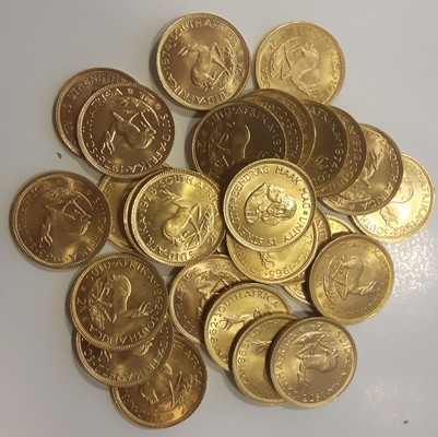 Süd-Afrika MM-Frankfurt   Feingewicht: 292,80g Gold 40 x 2 Rand verschiedene 