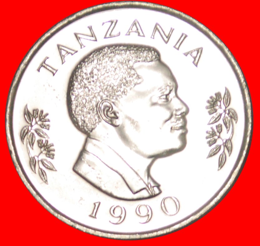  √ KANADA* TANSANIA ★ 1 SHILINGI 1990 VZGL STEMPELGLANZ! President Mwinyi (1985-1995)   