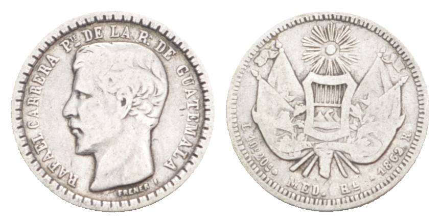  Guatemala, 1/2 Real, 1862   