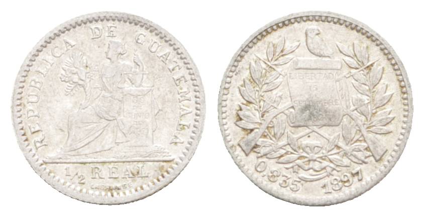  Guatemala, 1/2 Real, 1897   