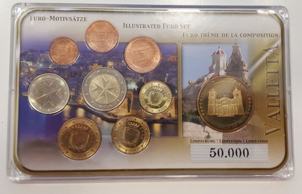  Malta  Euro-Kursmünzensatz Valletta   FM-Frankfurt   im Blister   