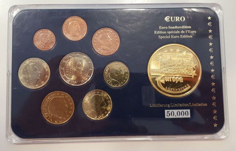  Luxemburg  Euro-Kursmünzensatz   FM-Frankfurt  stempelglanz   