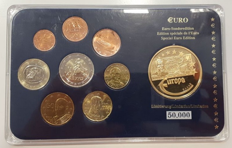  Griechenland  Euro-Kursmünzensatz   FM-Frankfurt   