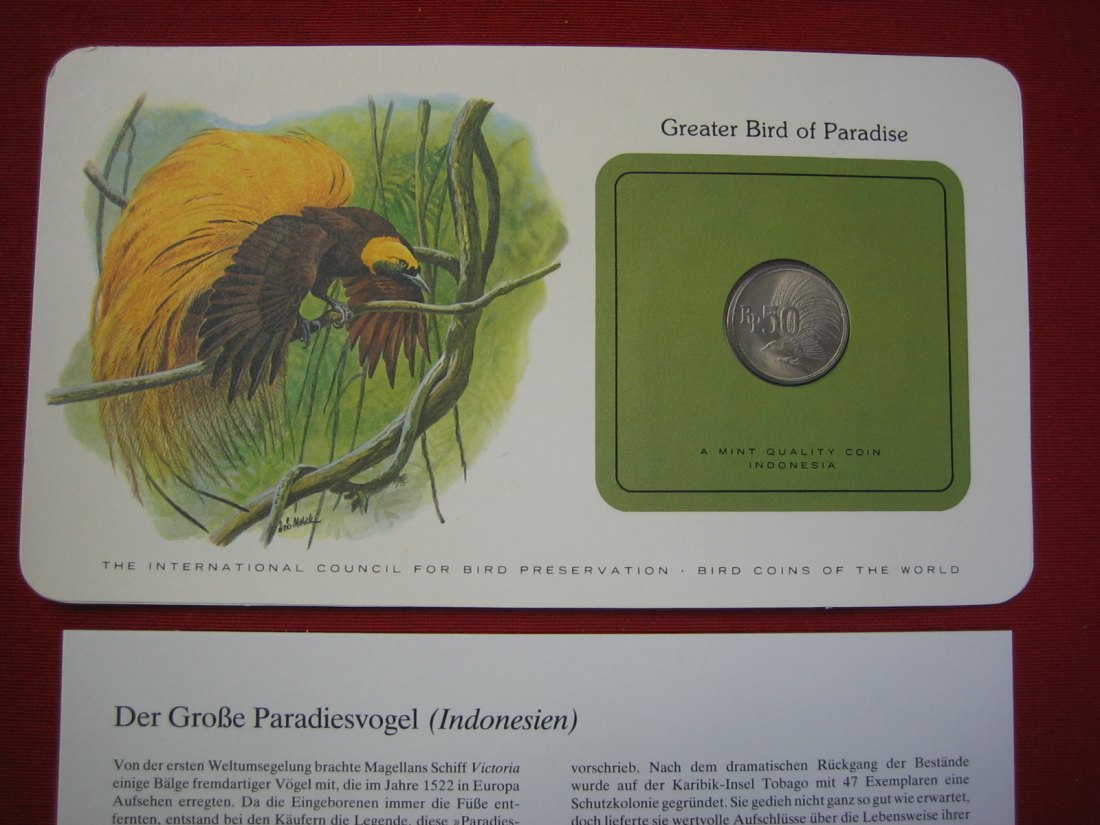  Bird Coins of the World Paradisvogel   