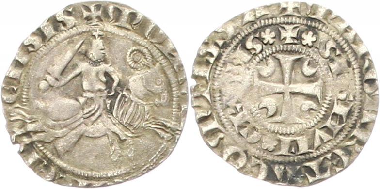  0200 Marguerite de Constantinople, Comtesse de Hainaut  Ar Doppel-Esterlin   