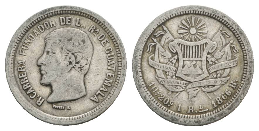  Guatemala, Real, 1866   