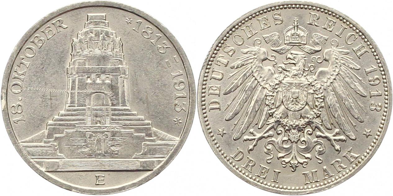 0269 Sachsen 3 Mark 1913 Völkerschlacht   