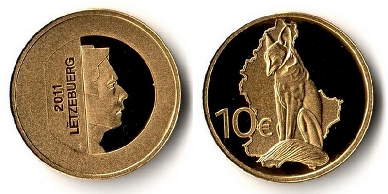 Luxemburg MM-Frankfurt Feingewicht: 3,11g Gold 10 EURO (Gedenkmünze) 2011 PP