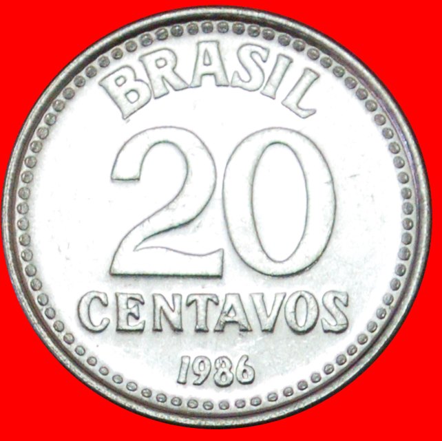 # SÜDKREUZ (1986-1988): BRASILIEN ★ 20 CENTAVOS 1986 VZGL STEMPELGLANZ! OHNE VORBEHALT!   