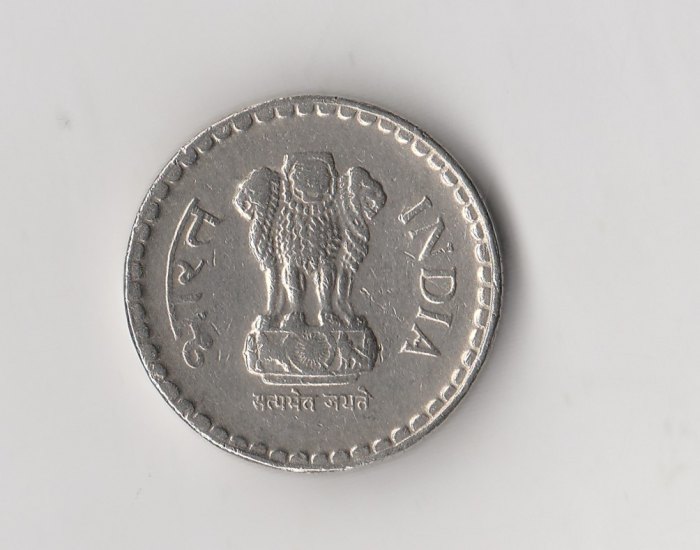  5 Rupees Indien 1999 mit Punkt unter der Jahreszahl (I403)   