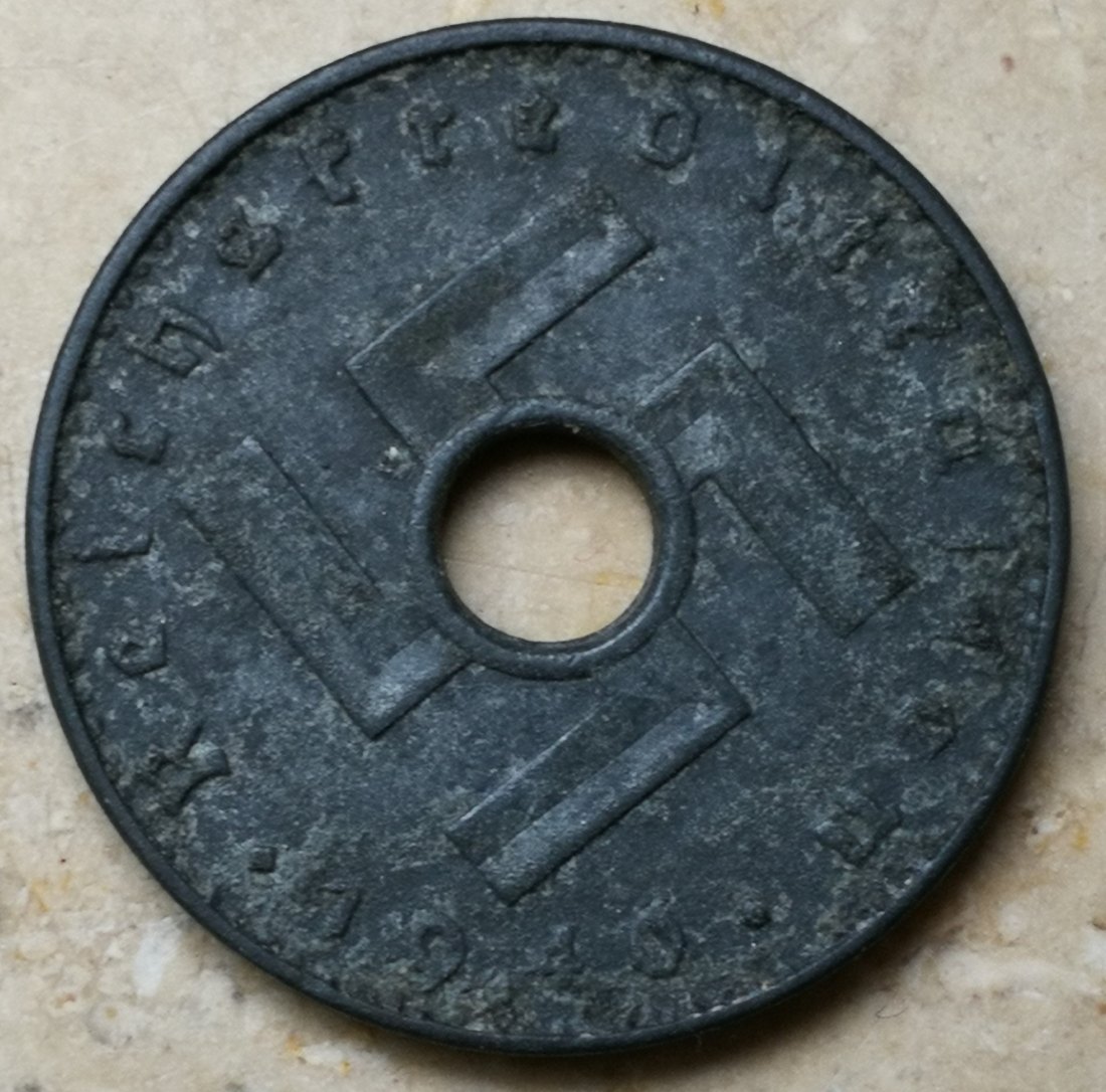  Prägungen für die Reichskreditkassen - 5 Reichspfennig 1940 G Lochmünze   