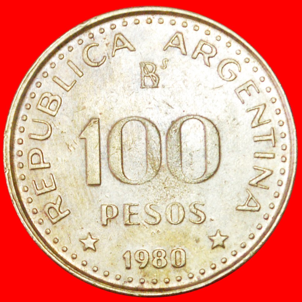  # SAN MARTIN  (1788-1850): ARGENTINIEN ★ 100 PESOS 1980! OHNE VORBEHALT!   