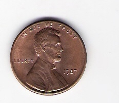USA ohne Mzz. 1 Cent 1987 siehe Bild