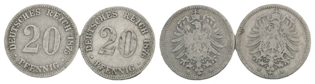  Kaiserreich, 20 Pfennig (2 Kleinmünzen)   
