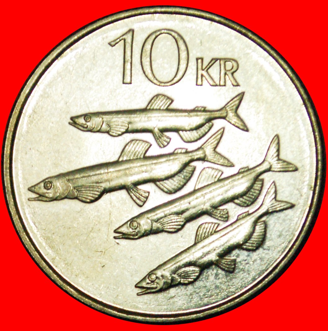  # CAPELIN FISHES (1996-2008): ICELAND ★ 10 CROWNS 2008 MINT LUSTER! LOW START ★ NO RESERVE!   