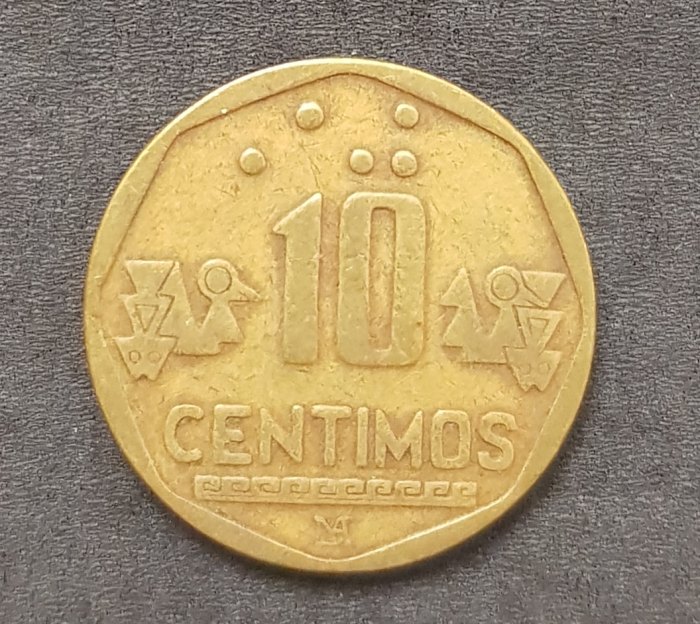  Peru 10 Centimos 1996  #537   