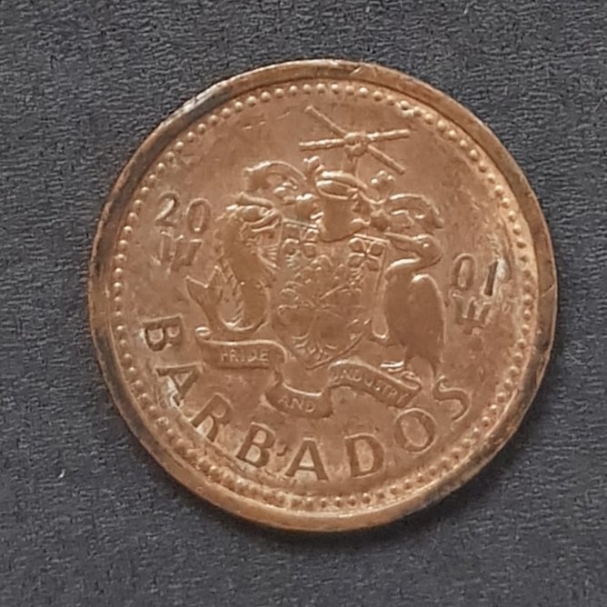  Barbados 1 Cent 2001 #544   