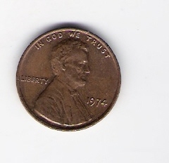  USA 1 Cent 1974 ohne Mzz. Bro Schön Nr.202   