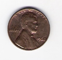  USA 1 Cent 1968 ohne Mzz. Bro Schön Nr.202   