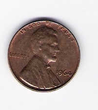  USA 1 Cent 1964 ohne Mzz. Bro Schön Nr.202   