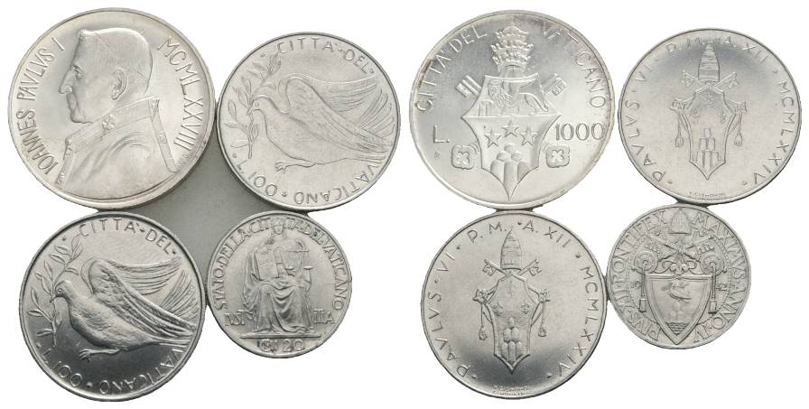  Vatikan, 4 Kleinmünzen   