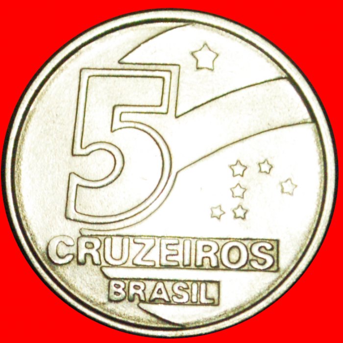  + SÜDKREUZ (1985-1986): BRASILIEN ★  5 CRUZEIROS 1990 VZGL STEMPELGLANZ! OHNE VORBEHALT!   