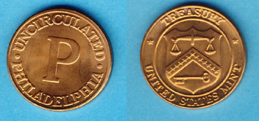  USA United States Mint Treasury Philadelphia Uncirculated aus KMS USA   