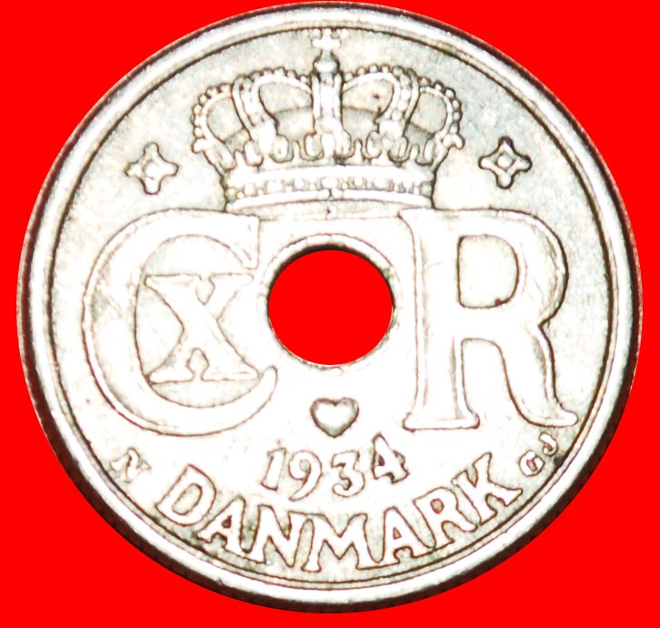  + CHRISTIAN X (1912-1947): DENMARK ★ 10 ORE 1934! LOW START ★ NO RESERVE!   