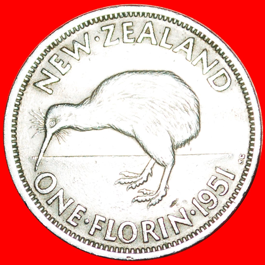  * GREAT BRITAIN (1948-1951): NEW ZEALAND★ FLORIN 1951! GEORGE VI (1937-1952) LOW START ★ NO RESERVE!   