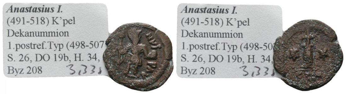  Antike, Byzanz, Kleinbronze; 3,34 g   