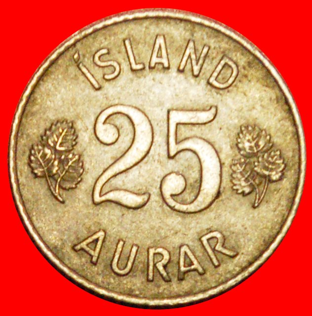  + GREAT BRITAIN BIRCH (1946-1967): ICELAND ★ 25 ORE 1958 INTERESTING YEAR! LOW START ★ NO RESERVE!   