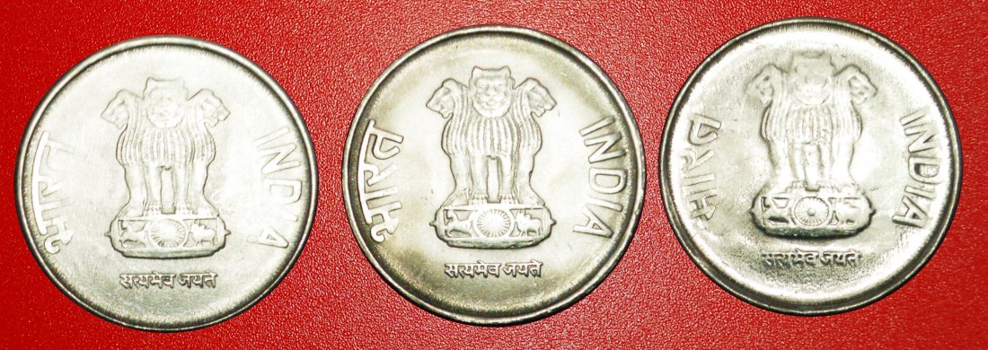  + YEAR SET OF 3 MINTS (2011-2019): INDIA★2 RUPEES 2012 MINT LUSTER UNDESCRIBED★LOW START★NO RESERVE!   