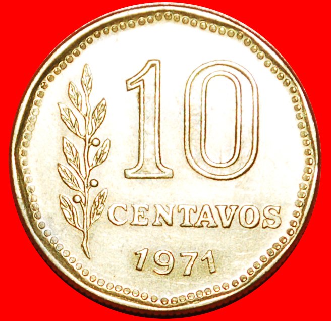 + FREIHEIT: ARGENTINIEN ★ 10 CENTAVOS 1971! OHNE VORBEHALT!   