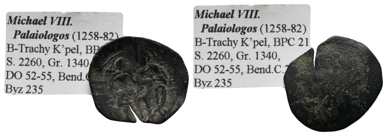  Antike, Byzanz, Billon Trachy; 2,33 g   