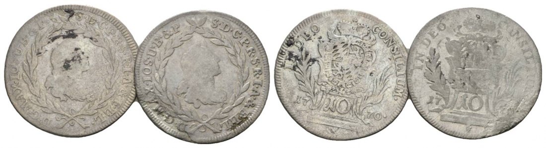  Altdeutschland, 2 Kleinmünzen 1770   