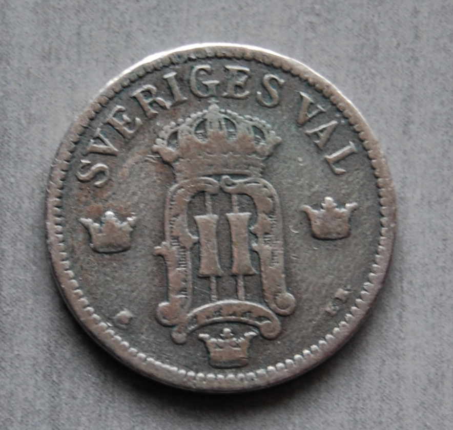  Schweden 25 Öre  1907 Oscar II  KM # 775 Silber   