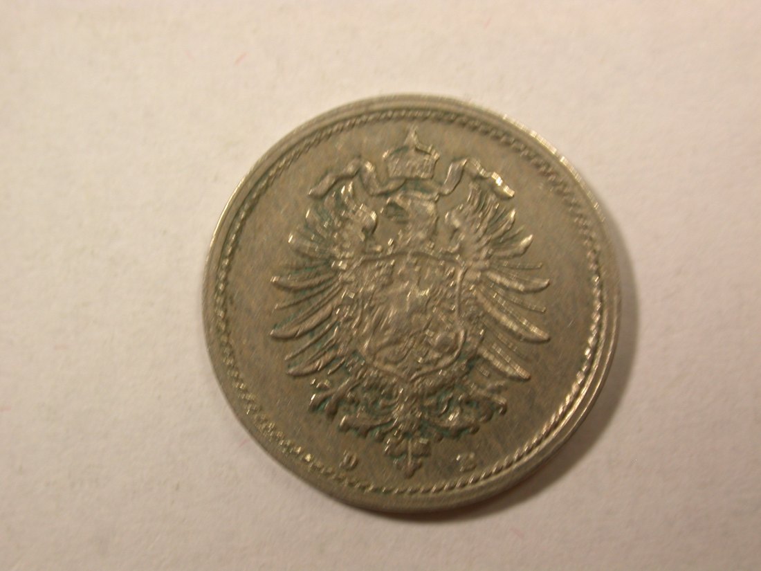  D04  KR  5 Pfennig 1889 D in ss+/ss-vz  Orginalbilder   