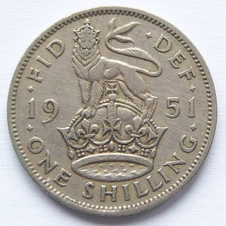  Grossbritannien 1 Shilling 1951   