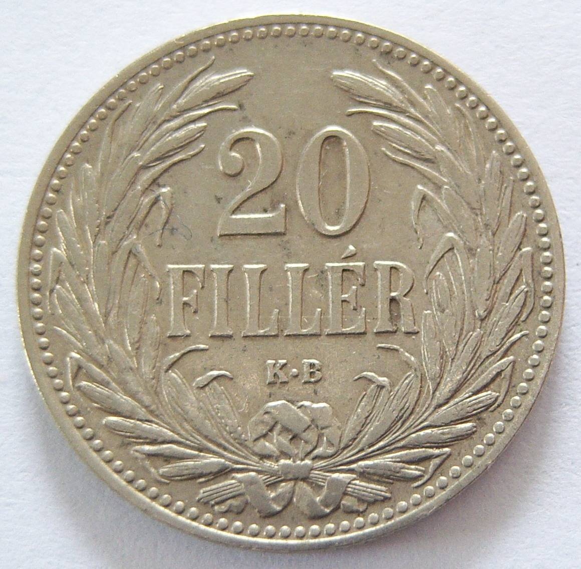  Ungarn 20 Filler 1908   