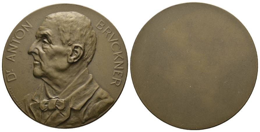  Österreich - Dr. Anton Bruckner; Bronzemedaille o.J.; 44,48 g, Ø 50 mm   