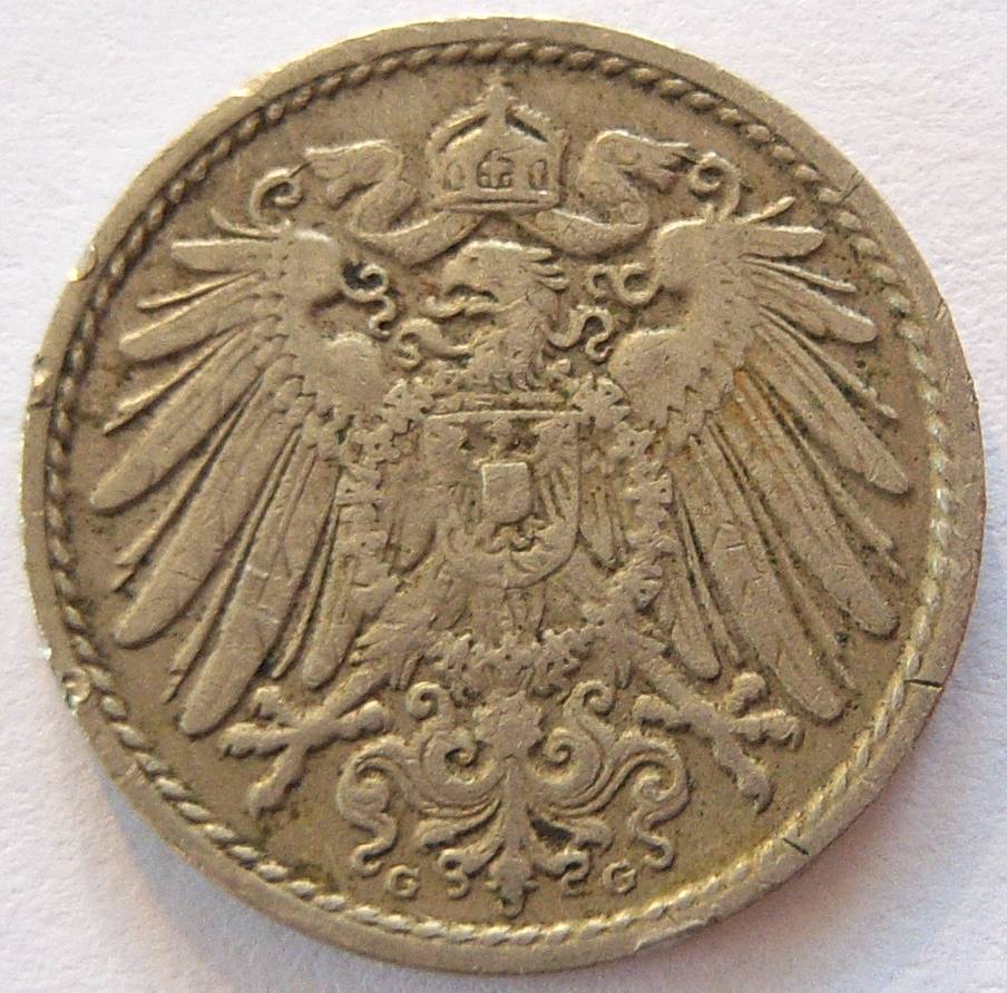  Deutsches Reich 5 Pfennig 1911 G   