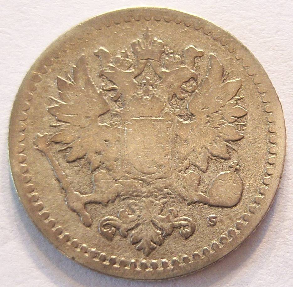  Finnland 50 Penniä 1869 Silber   