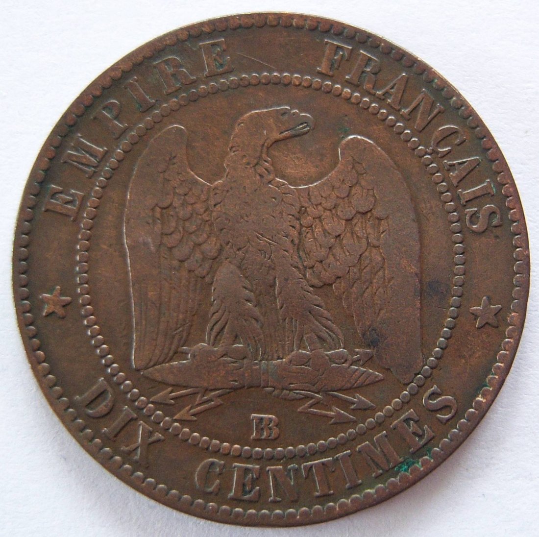  Frankreich Dix 10 Centimes 1853 BB   